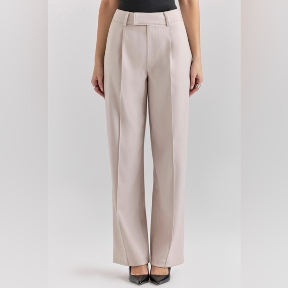 House of CB Hayden Wide Leg Pants Beige XS
